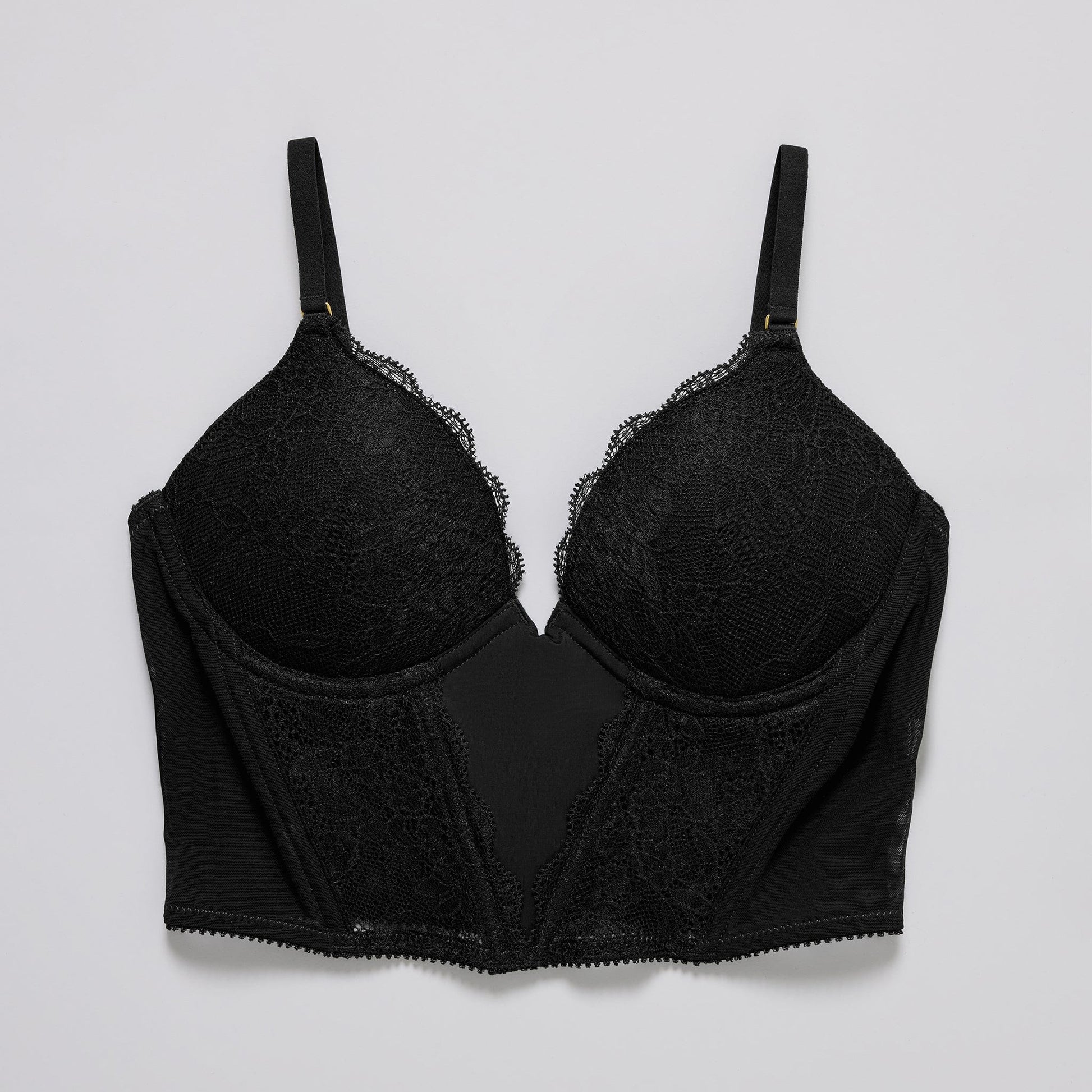 Lace Lift Up Corset Top Black