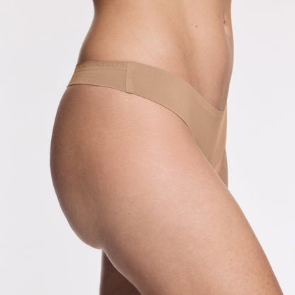 Simply Smooth No Show Thong Fawn