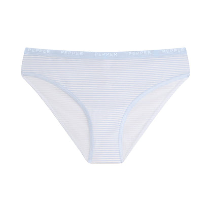 Supima® Cotton Bikini Powder Blue Stripe