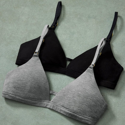 Supima® Cotton Wirefree Bra Black